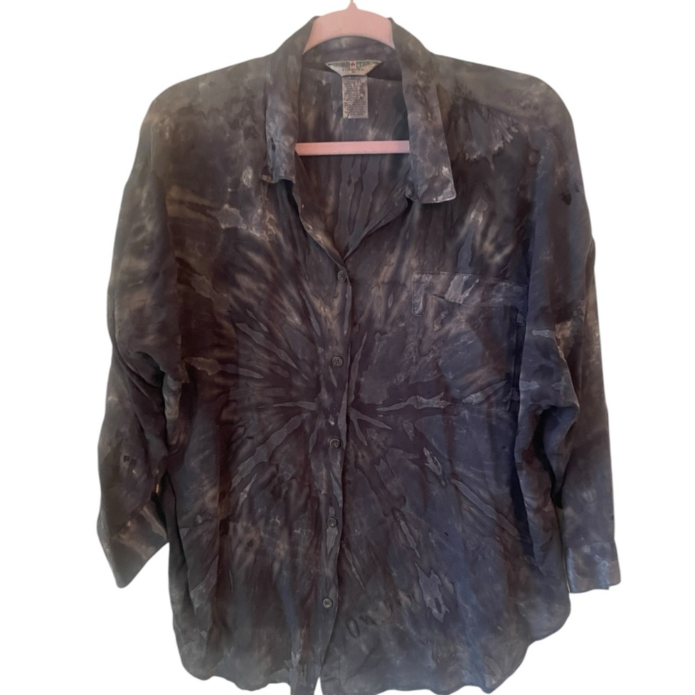HARD TAIL FOREVER Long Sleeve Tie Dye  Blouse